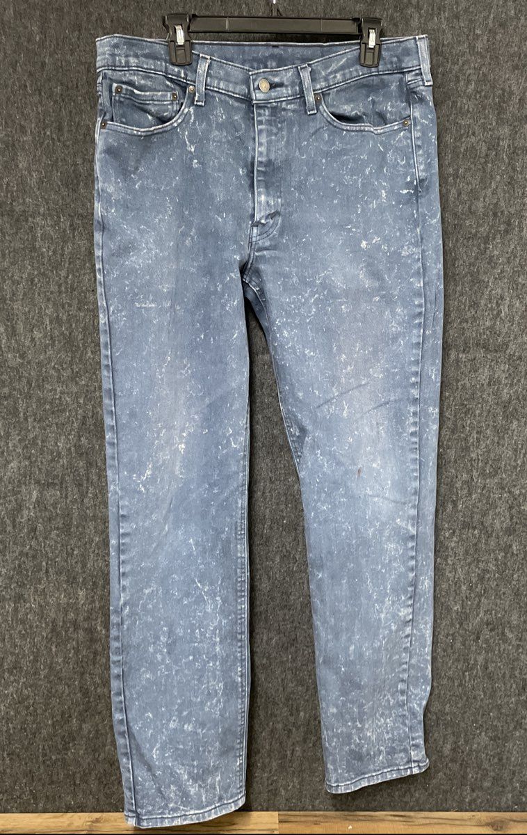 Levi's Men's 541 Athletic Taper Jeans Blue Marble Acid Wash Sz 36x34