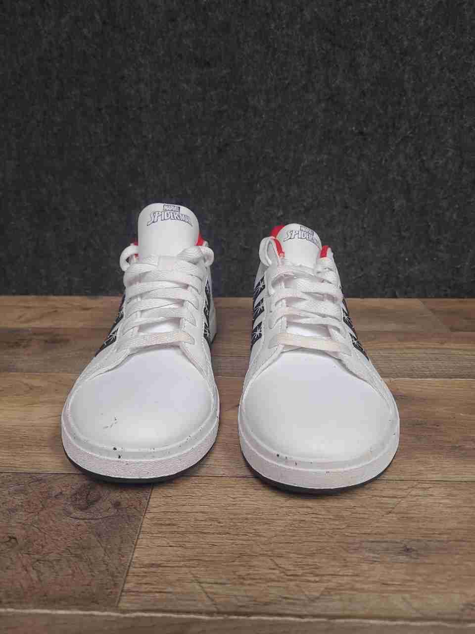Adidas Grand Court Spider-Man White Black Red Sneakers Size 7