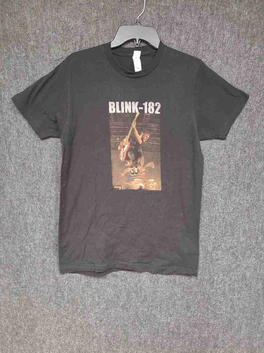 Blink-182 2001 Tour Graphic T-Shirt Reprint Tultex Black Sz M