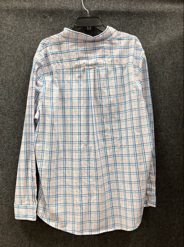 Chaps Men's Long Sleeve Button Down Shirts Lot of 3 Plaid Pinstripe Check Sz L