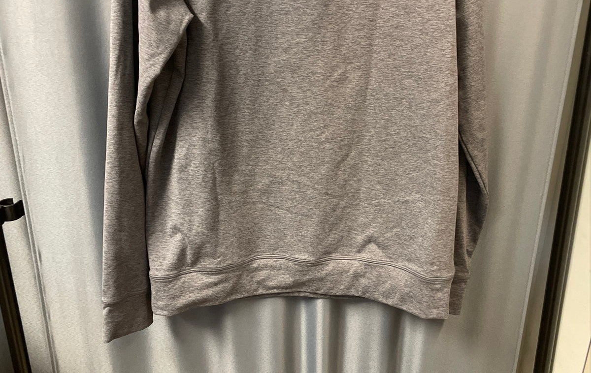 Peloton Men's Heather Gray Crewneck Pullover Performance Sweatshirt Logo Sz S
