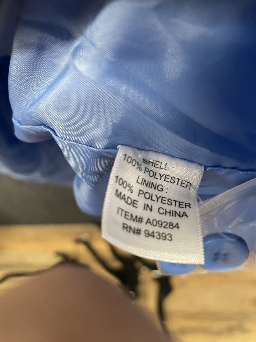Koret Women's Light Blue Hooded Rain Jacket Button Front Pockets Sz 2X