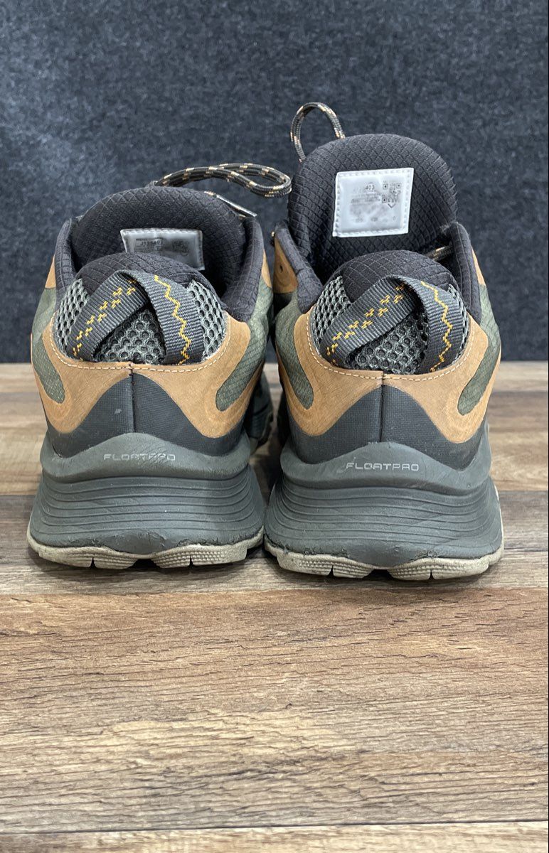 Merrell Moab Speed Brown Green Black Men's Hiking Shoes Size 9.5