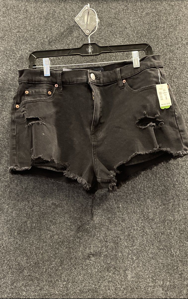 Aeropostale Women's Black Vintage High Rise Shorty Distressed Shorts Sz 12 NWT