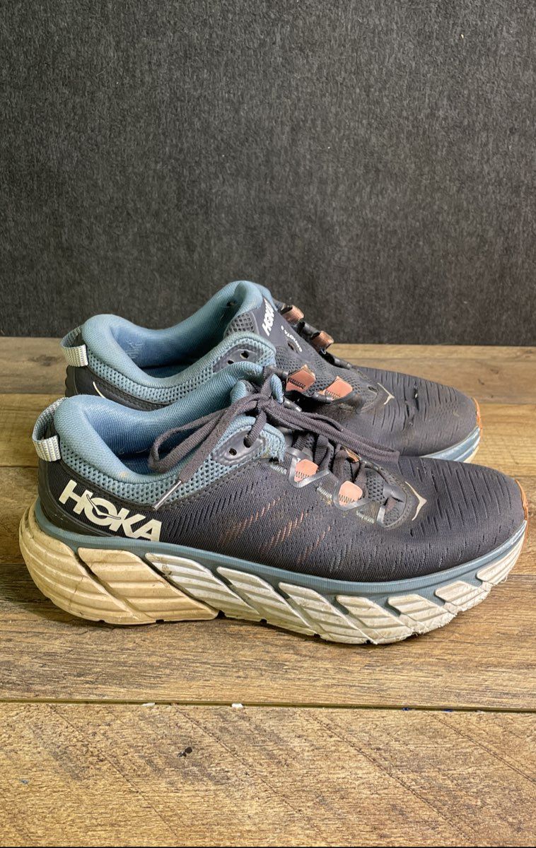 Hoka One One Gaviota 3 Obsidian Rosette Running Shoes Women's Size 8.5B