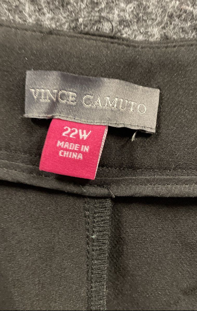 Vince Camuto Women's Black Wide Leg Stretch Trousers Dress Pants Sz 22W NWT