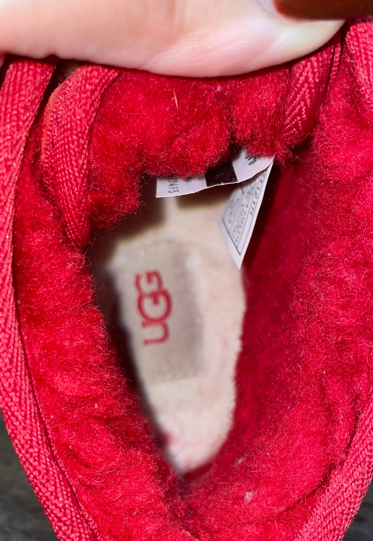 UGG Neumel Red Suede Sheepskin Lined Women's Chukka Boots Size 6