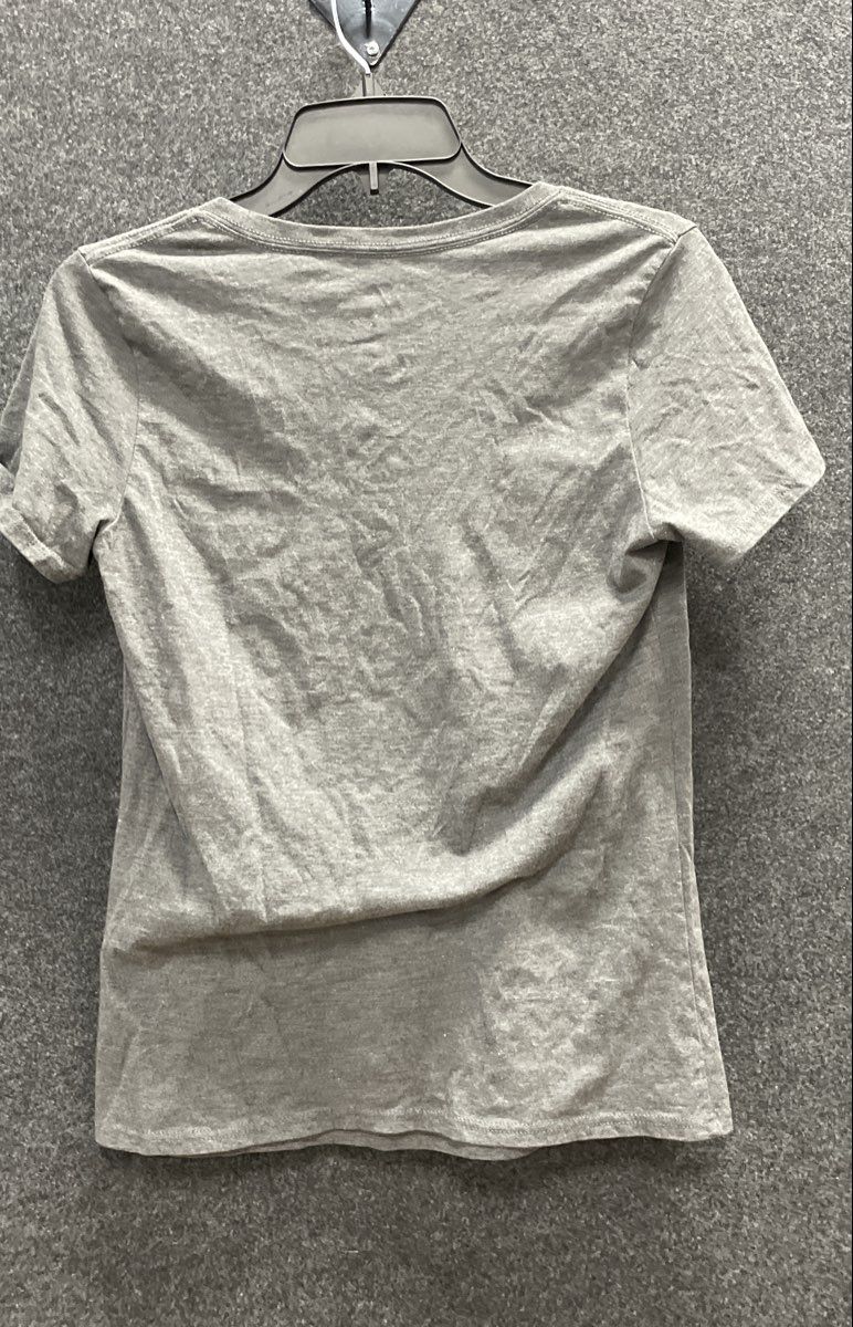 Majestic Women's Washington Nationals MLB V-Neck Graphic T-Shirt Gray Sz S