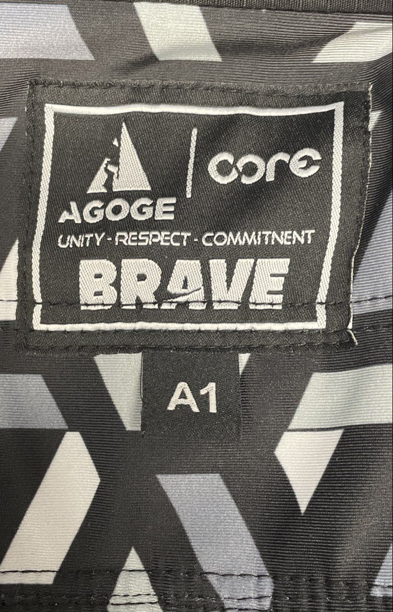 Agoge Core Brave Unisex Martial Arts BJJ Gi Jacket Black White Belt Sz A1
