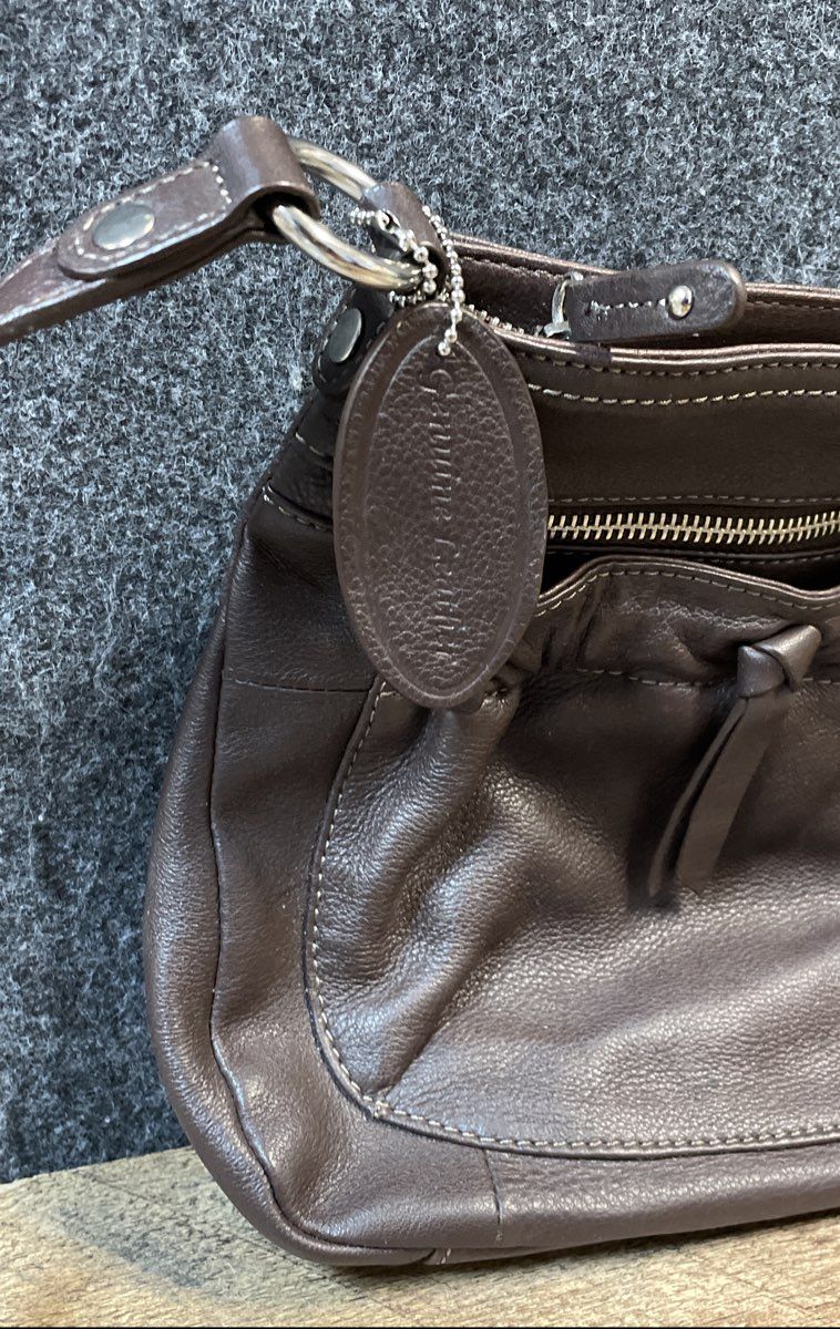 Wilsons Leather Brown 2000s Pebbled Leather Crossbody Bag NWT