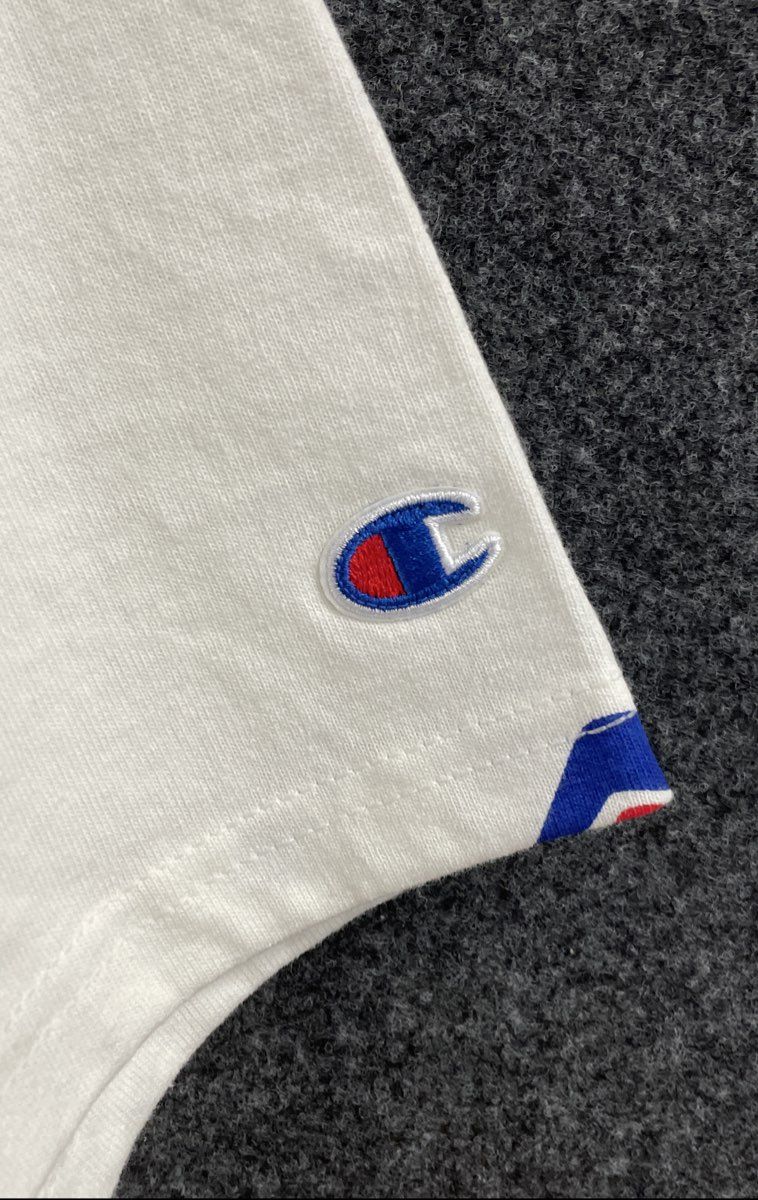 Champion Men's Heritage Allover Logo Print AOP T-shirt White NWT Size M