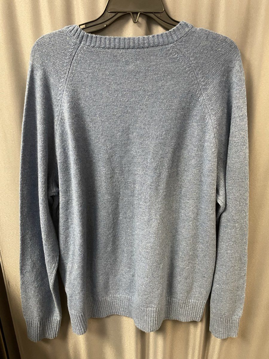 J. Crew Men's Blue Lamb's Wool Blend Crewneck Sweater Sz XL NWT