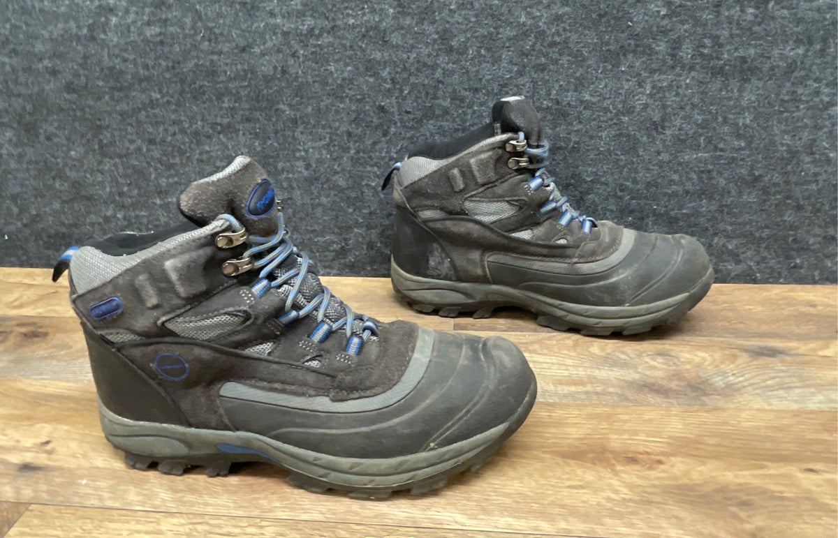 Khombu Fleet Men's Grey Brown Hiking Winter Boots Size 9