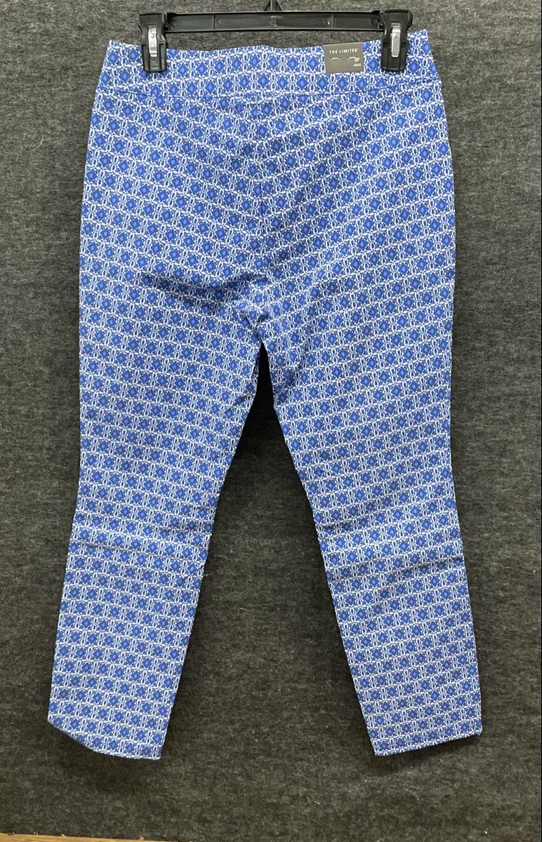 The Limited Women's Blue Florentine Medallion Ankle Dress Pants Sz 6P NWT