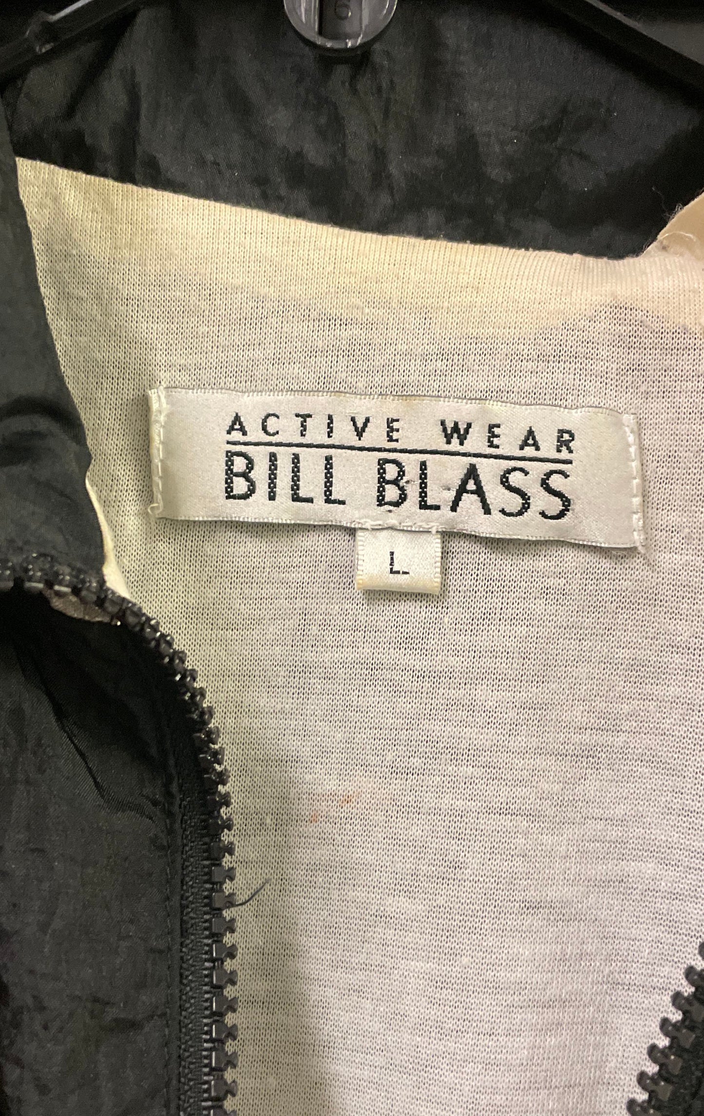 Vintage 90s Bill Blass Metallic Active Wear Windbreaker Tracksuit Set Sz L