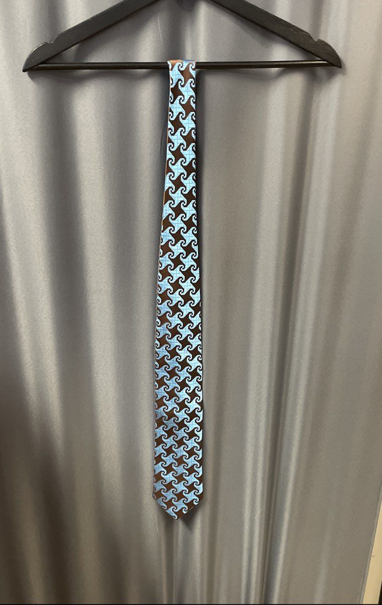 Ben Sherman Men's Blue Brown Geometric Silk Necktie Union Jack NWOT