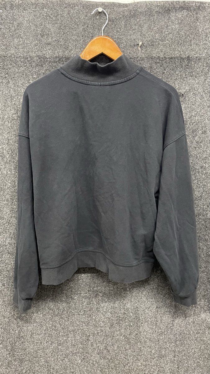 Champion Women's Black Campus French Terry Quarter-Zip Sweatshirt Sz L