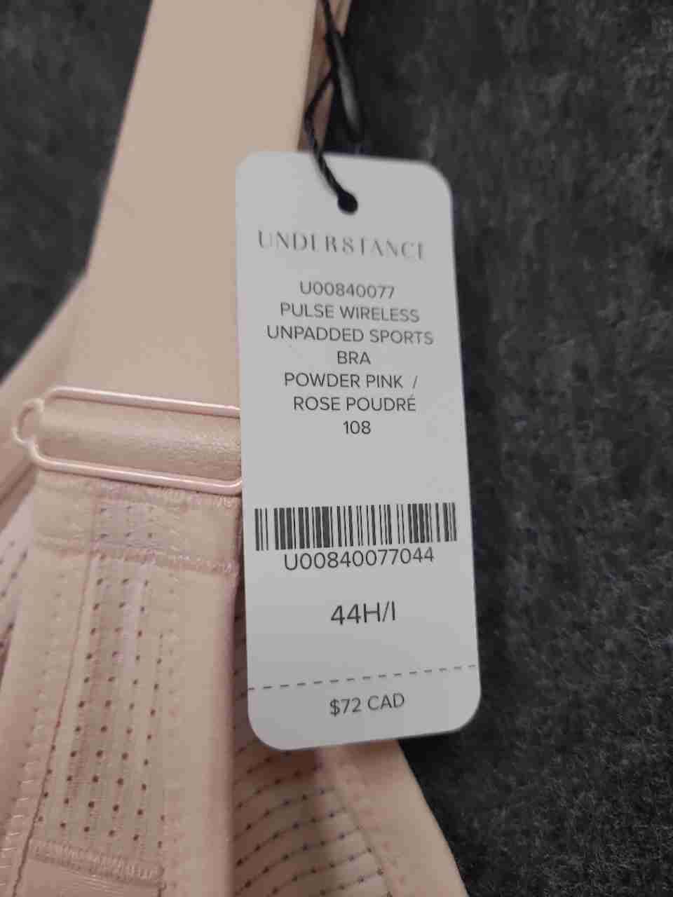 Understance Women's Pulse Wireless Unpadded Sports Bra Pink NWT Sz 44H/I