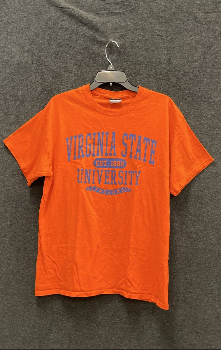 Virginia State University VSU Trojans Graphic T-Shirt MV Sport Orange Sz L