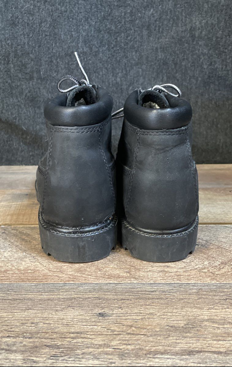Timberland 10349 Black Genuine Leather Ankle Boots Women's Size 8M