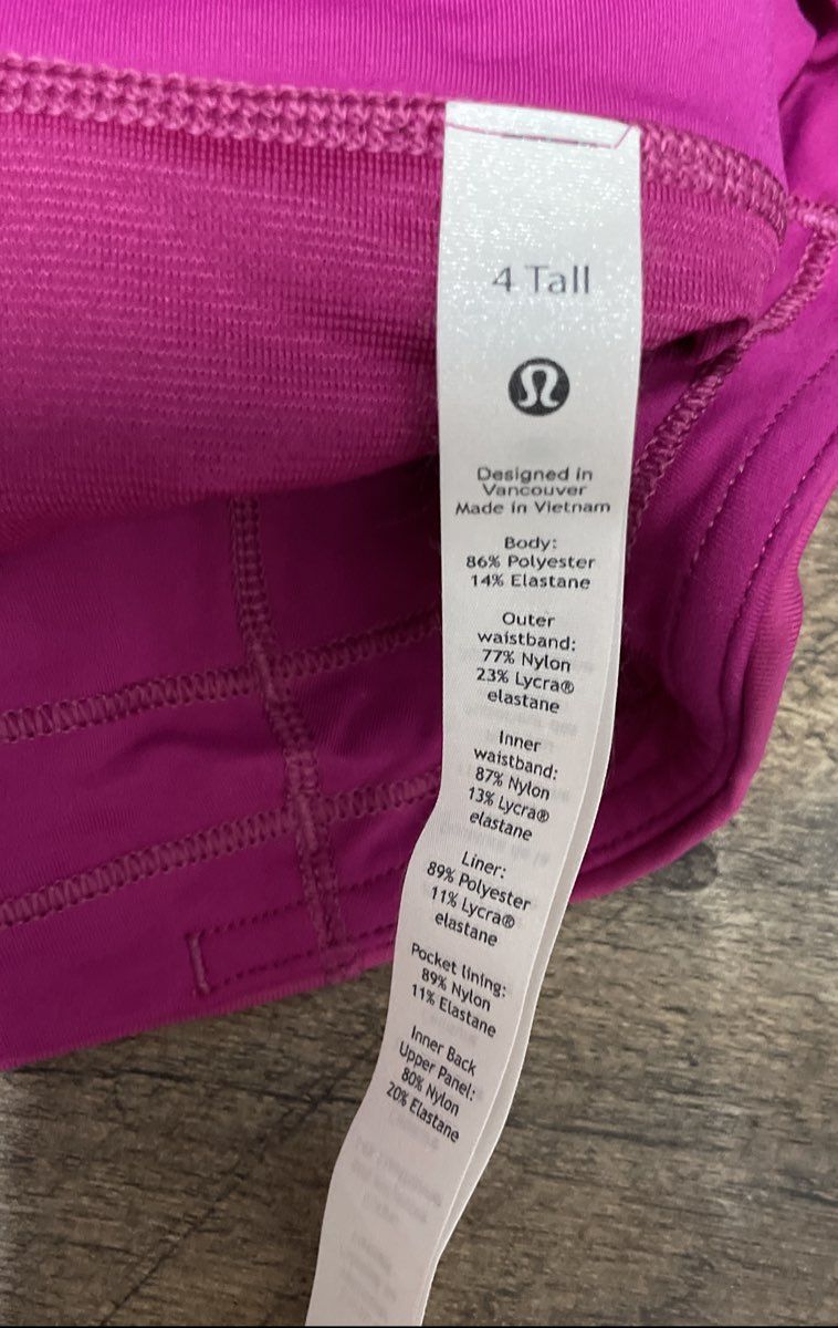 Lululemon Women's Speed Up Short Tall Running Hot Pink Sz 4