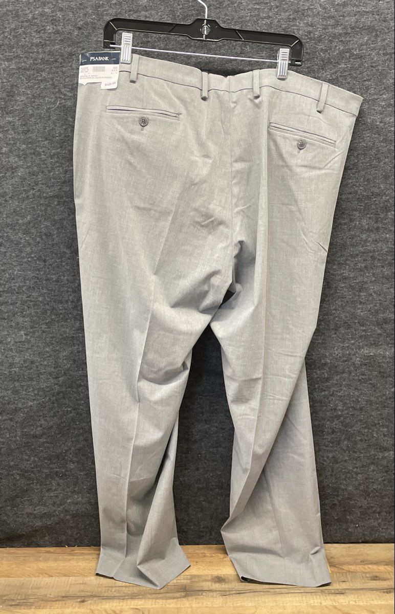 Jos. A. Bank Men's Grey Flat Front Stretch Dress Pants Size 44x30 NWT
