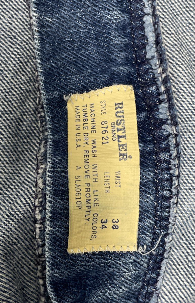 Vintage 90s Rustler Men's Made in USA Blue Denim Jeans Sz 38x34