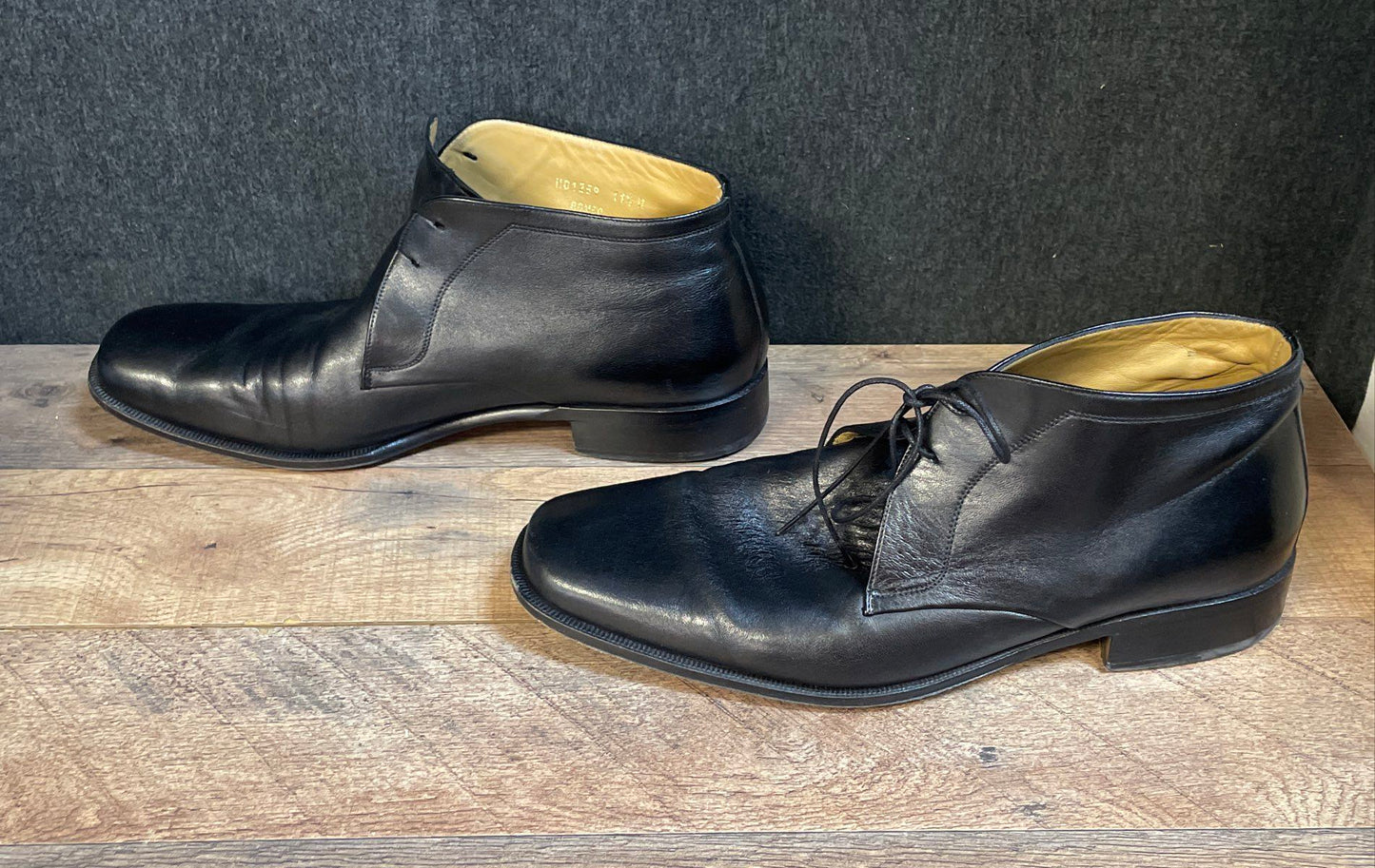 Bruno Magli Rombo Black Leather Chukka Ankle Boots Men's Size 11.5 M