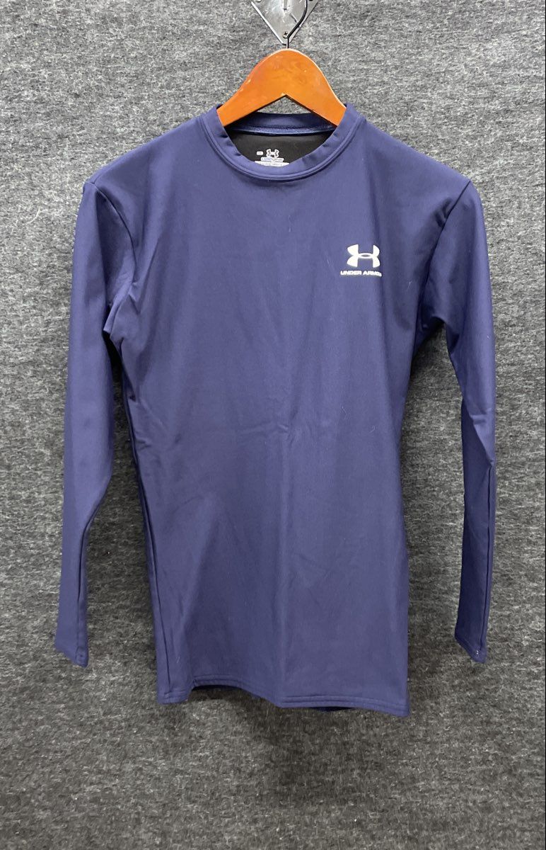 Under Armour Men's ColdGear Blue Long Sleeve Compression Base Layer Shirt Sz M