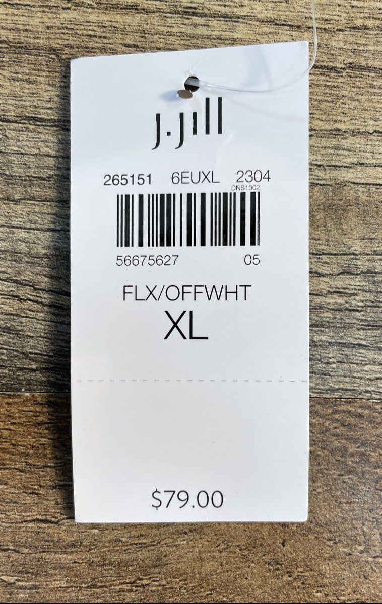 J.Jill Women's Off White Flax Lightweight Relaxed Fit Trousers Sz XL NWT