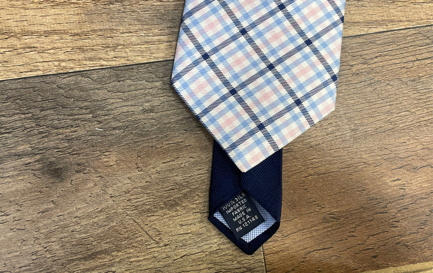 Tommy Hilfiger Men's Gingham Dress Shirt & Silk Tie Blue White NWT Sz 16.5 36/37