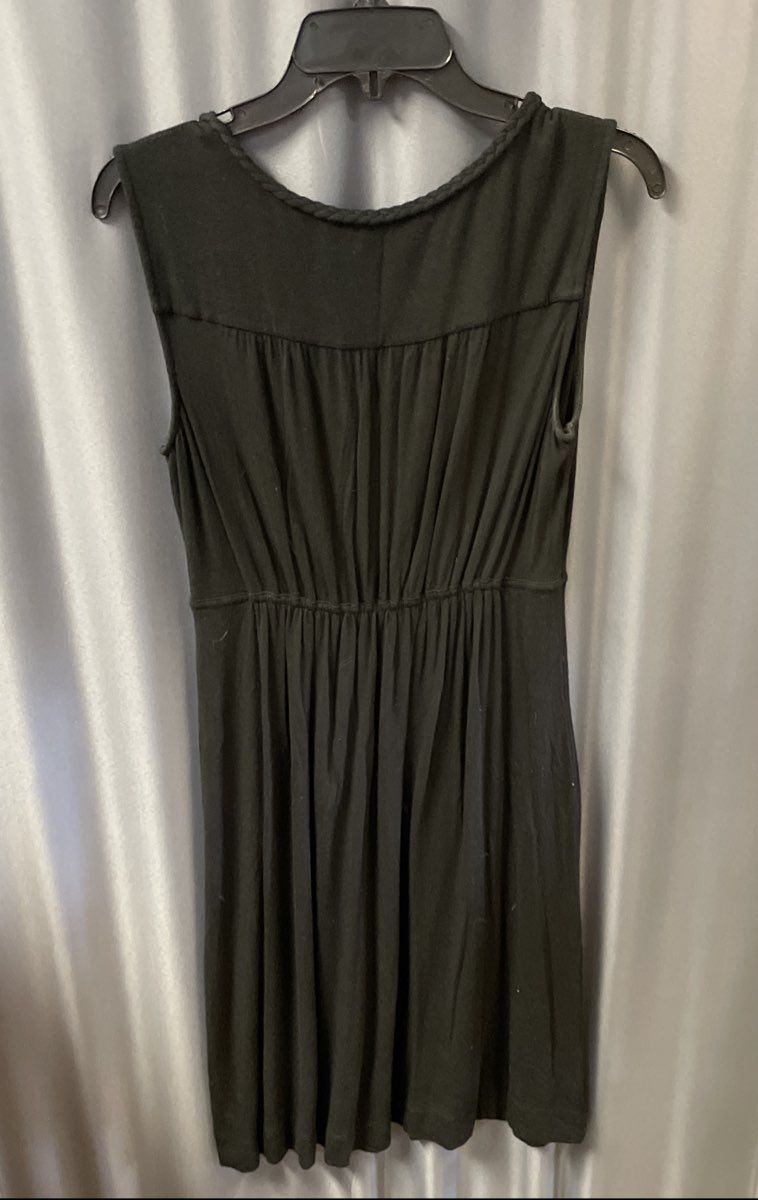 Soma Women's Black Braided Neck Bamboo Blend Empire Waist Sleep Dress Sz M