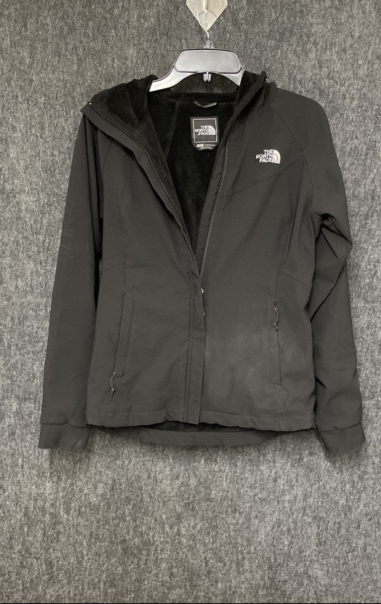 The North Face Women's Shelbe Raschel Hoodie Jacket Black Softshell Fleece Sz S