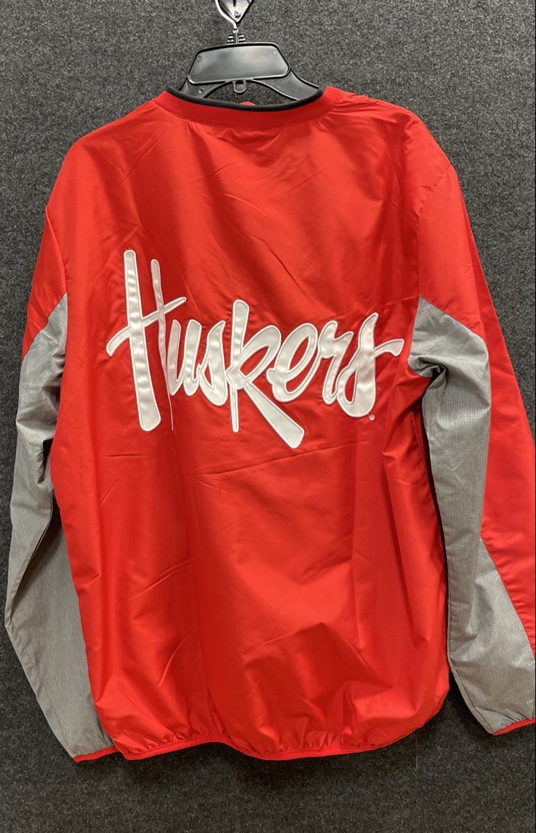 G-III Sports Men's Nebraska Cornhuskers Red Gray Pullover Windbreaker Jacket XL