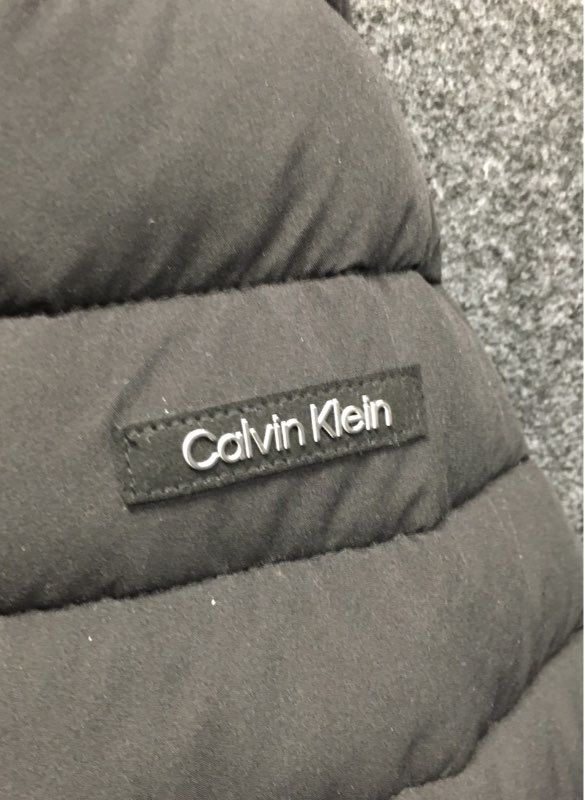 Calvin Klein Men's Black Infinite Stretch Hooded Puffer Jacket Faux Fur Sz XXL