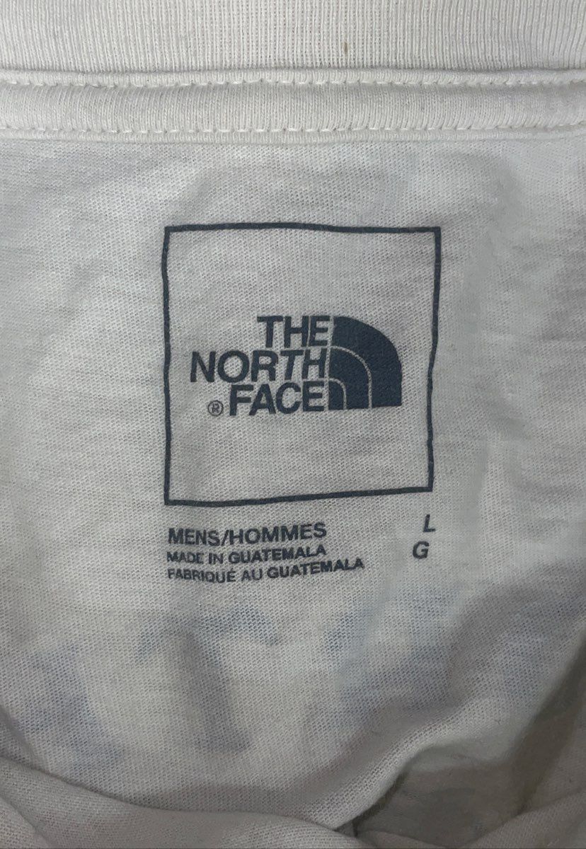 The North Face Men's White Graphic Outdoor Back Print T-Shirt Sz L