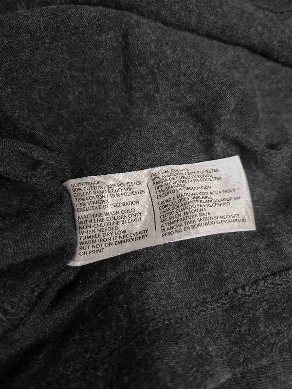 U.S. Polo Assn. Men's Long Sleeve Shirt Charcoal Gray Heathered Crewneck Sz L