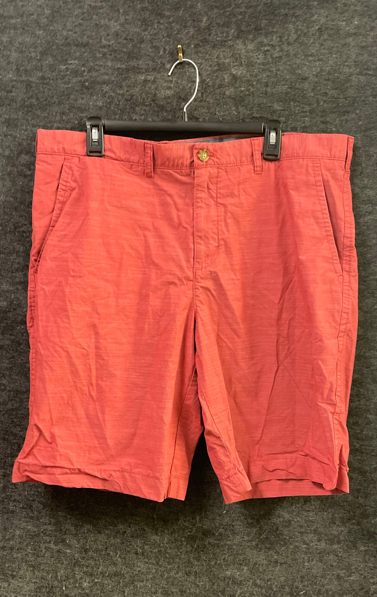 Tommy Hilfiger Men's Red White Micro Stripe Chino Shorts Sz 38