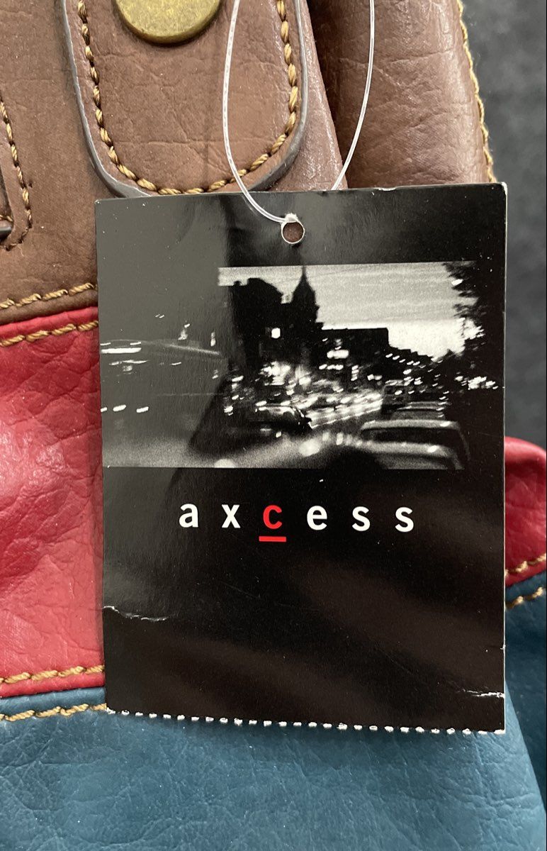Axcess Melony Stripe Multicolor Shoulder Bag Handbag Tote NWT Brass Hardware
