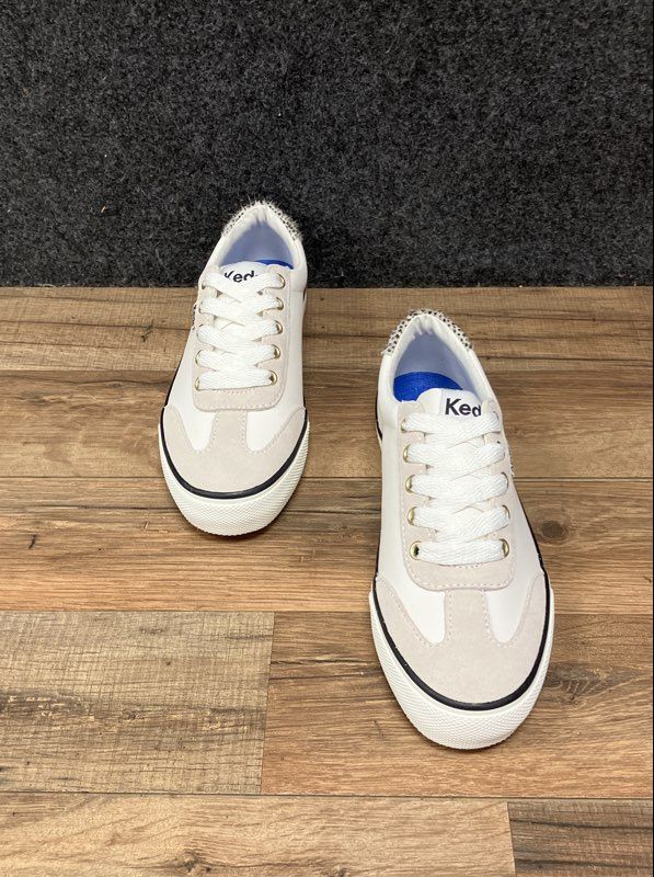Keds Jump Kick T-Toe White Animal Print Women's Sneakers Size 5.5