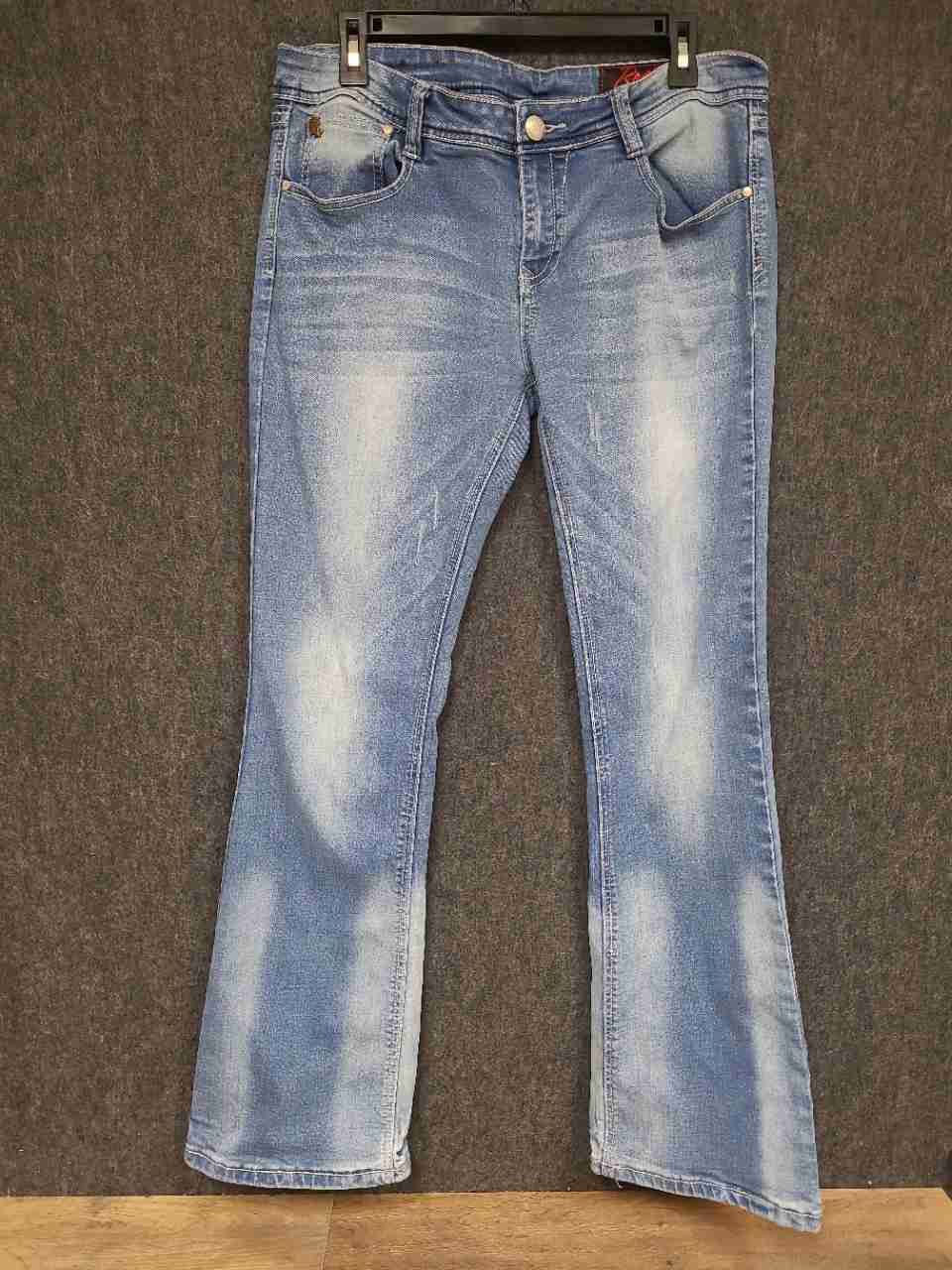 Rose Royce Red Label Women's Metro Blue Faded Bootcut Stretch Jeans Sz 13/14