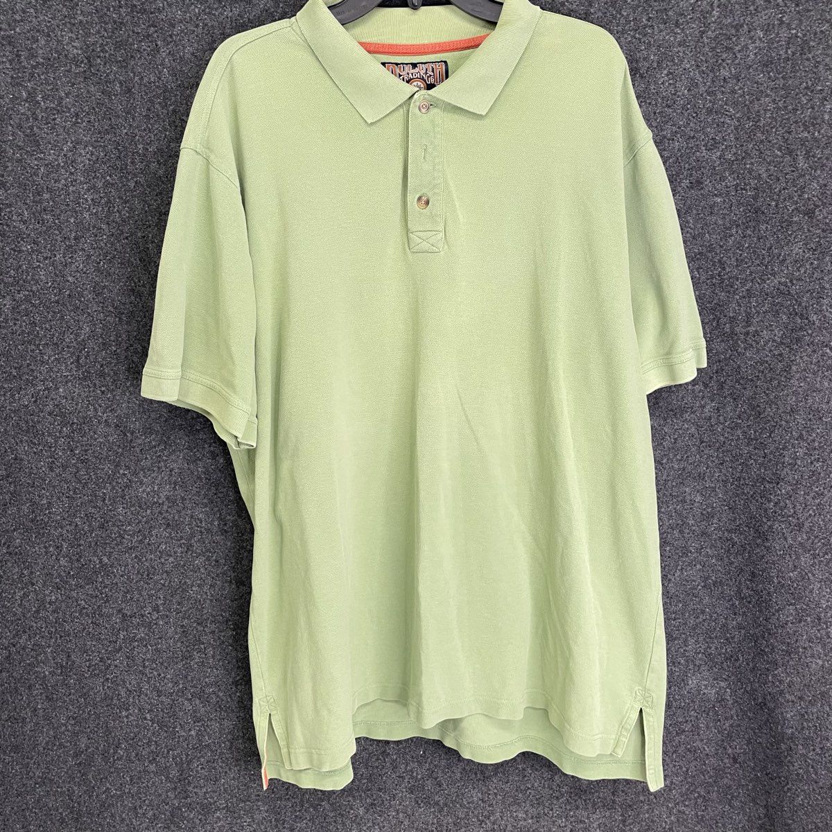 Duluth Trading Men's Green Short Sleeve Pique Cotton Polo Shirt Sz XL