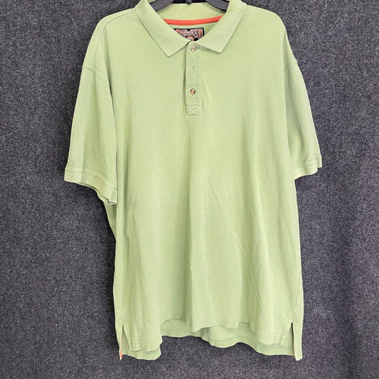 Duluth Trading Men's Green Short Sleeve Pique Cotton Polo Shirt Sz XL