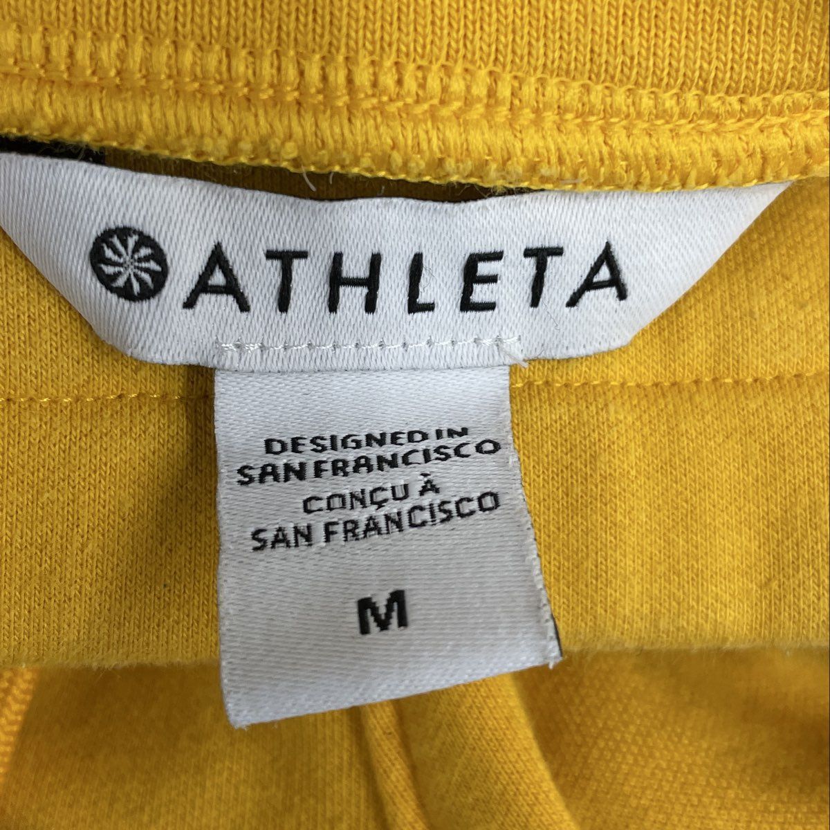 Athleta Women's Triumph Game Point Sweatshirt and Shorts Set Yellow Sz S/M