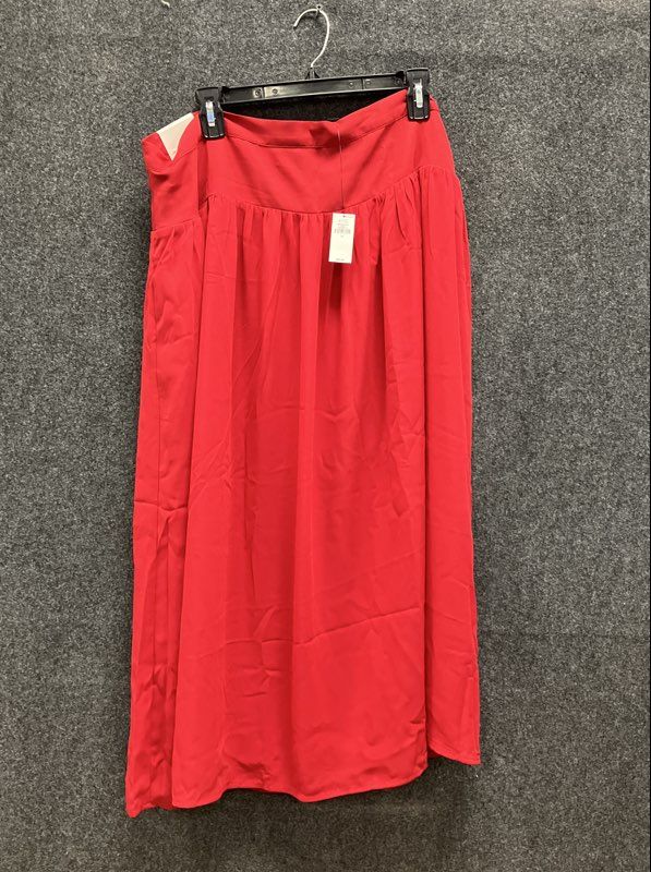 Banana Republic Women's Red Gathered Flowy Maxi Skirt Sz 18 NWT