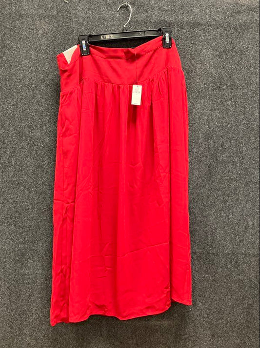 Banana Republic Women's Red Gathered Flowy Maxi Skirt Sz 18 NWT