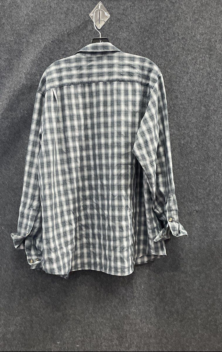 Columbia Men's Grey Plaid Vented Silver Ridge Button-Up Shirt Sz L