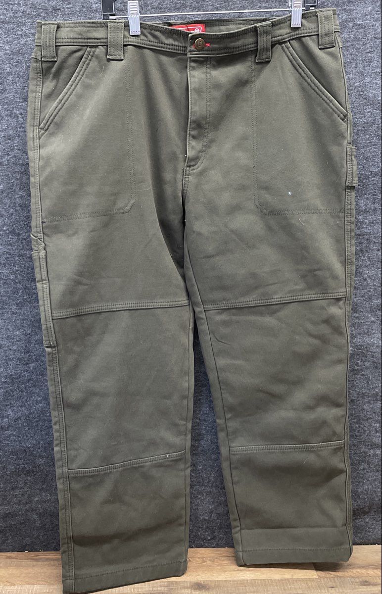 Coleman Men's Forest Night Green Fleece Lined Utility Carpenter Pants 38x30 NWT