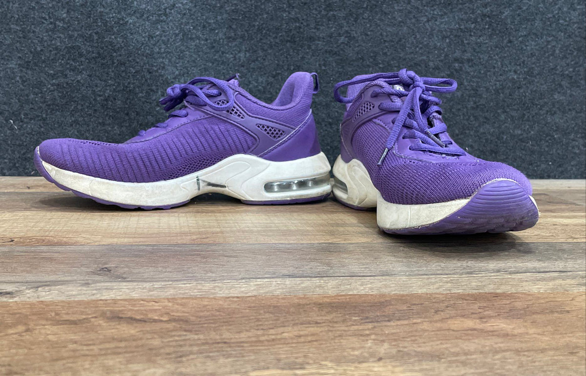 Running Air Purple White Knit Air Cushion Sneakers Women's Sz EUR 36