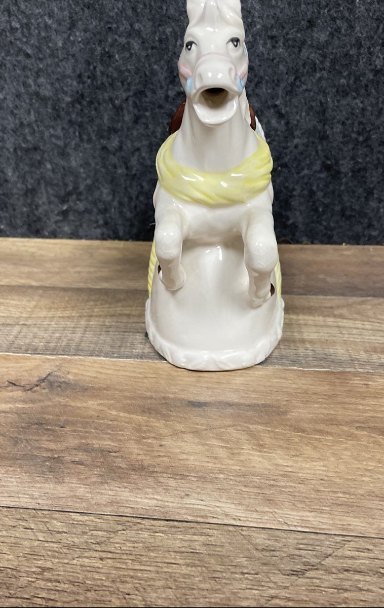 Heritage Mint Carousel Horse Teapot Ceramic Vintage Collectible White Pastel